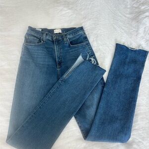 Favorite Daughter Valentina Super High Rise Tower Jean in Medium Indigo
